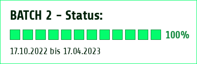 Progress bar of batch 2