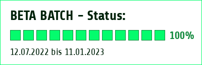 Progress bar of batch beta